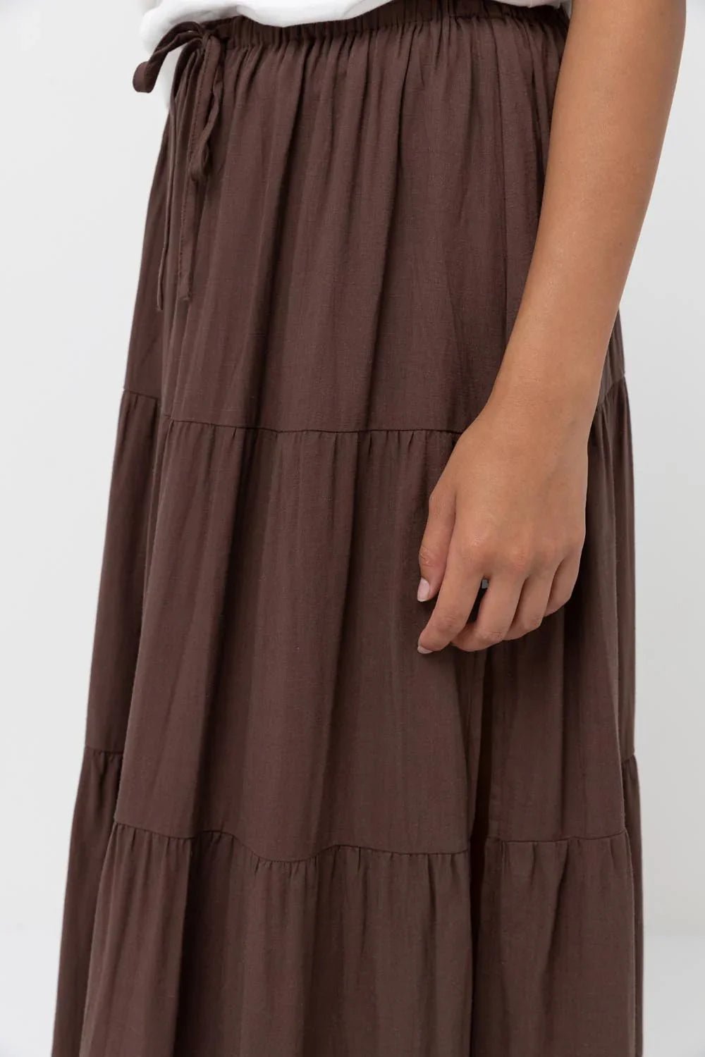 Classic Tiered Maxi Skirt - RhythmCLA24W - SK0Q - CHO - Chocolate - 10