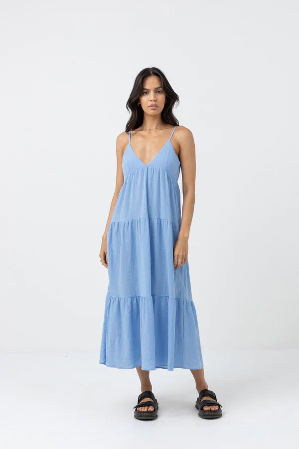 Cleo Tiered Midi Dress - Rhythm0723W - DR06 - OCE - Ocean - 10