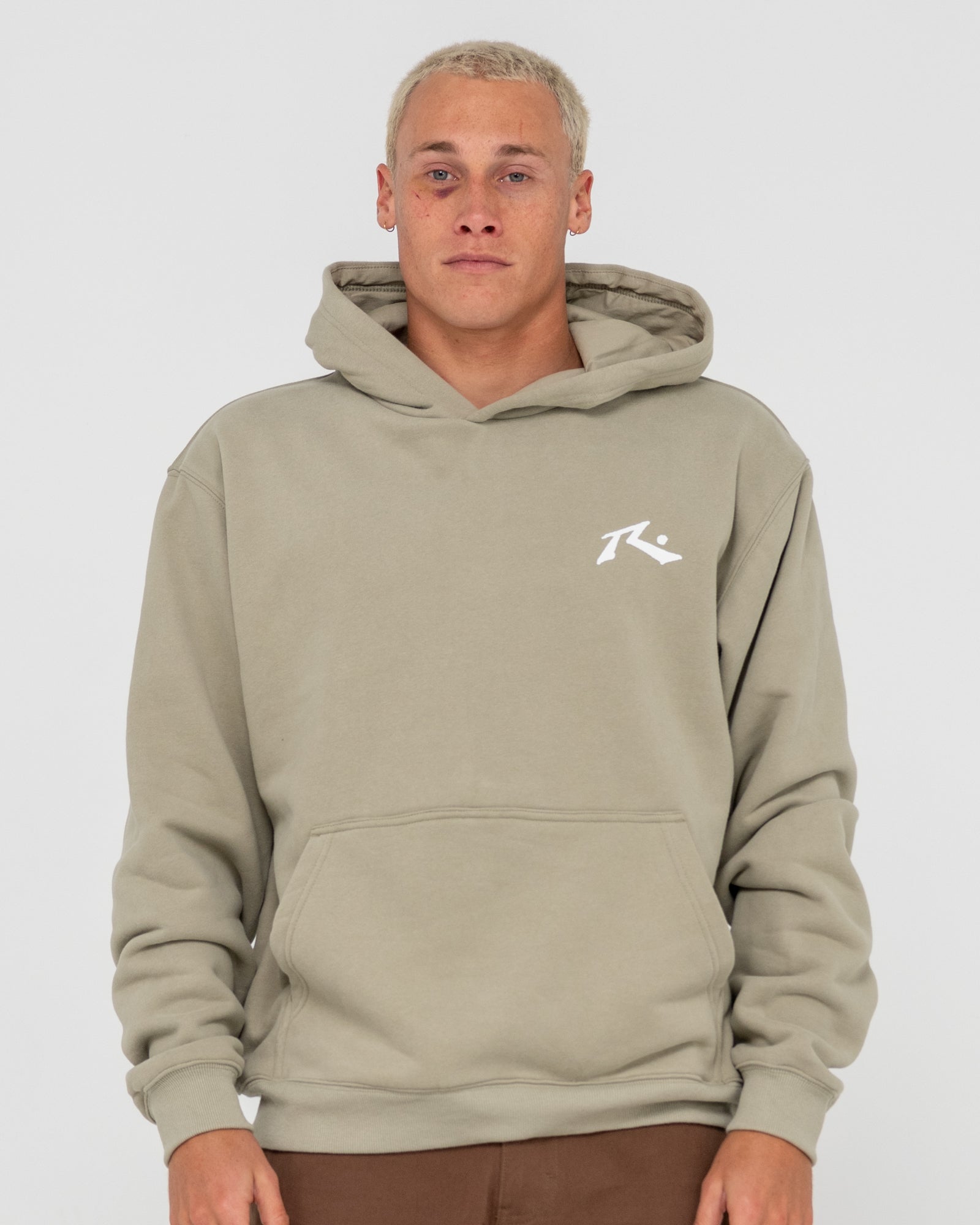 COMPETITION HOODED FLEECE - RustyFTM0747 - ABBEY STONE - S