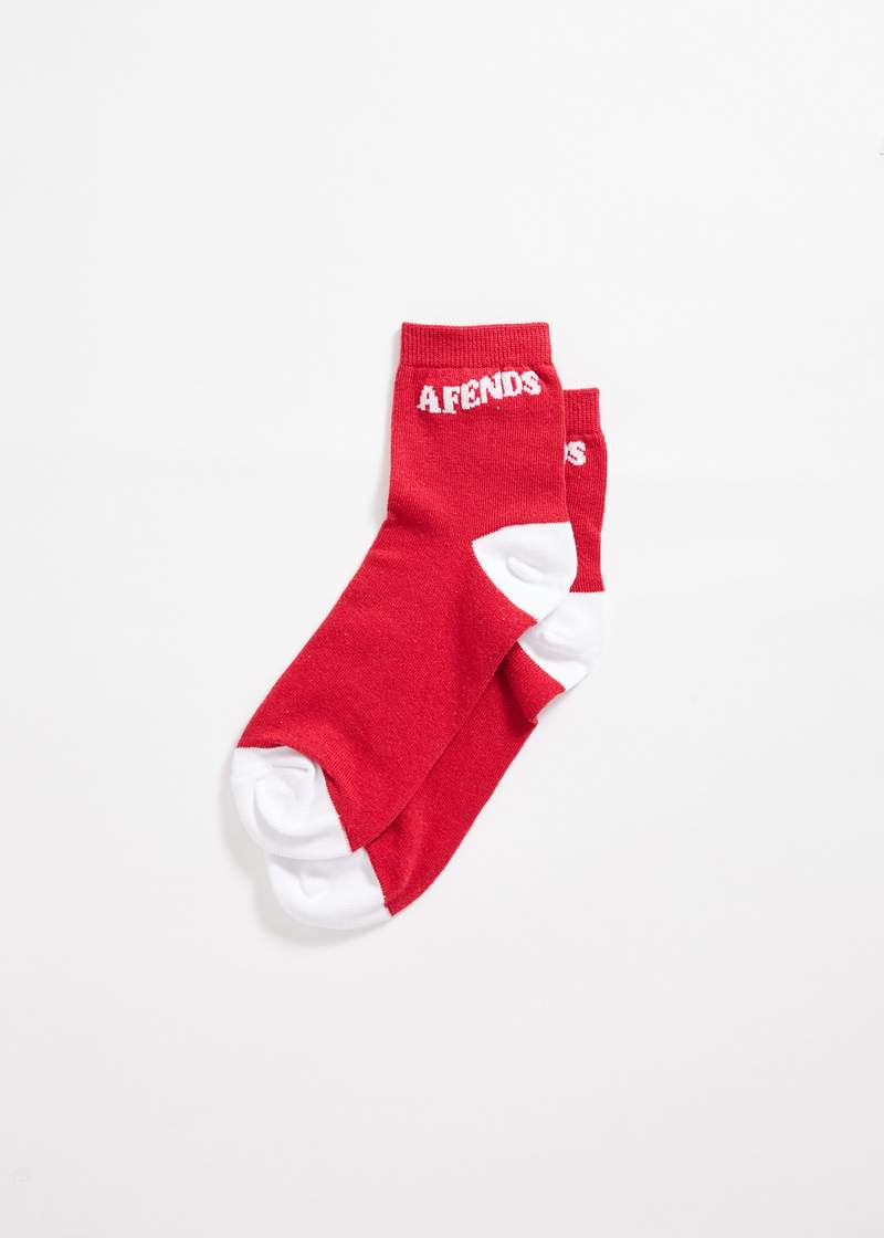 Connect Hemp Crew Socks - AfendsA214673 - DER - Deep Red - 1SZ