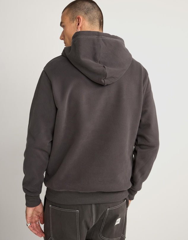 CONTRAST STITCH HOOD - RhythmC0524M - FL01 - CHARCOAL - M