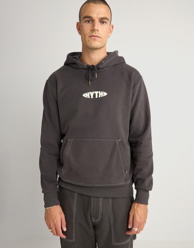 CONTRAST STITCH HOOD - RhythmC0524M - FL01 - CHARCOAL - M