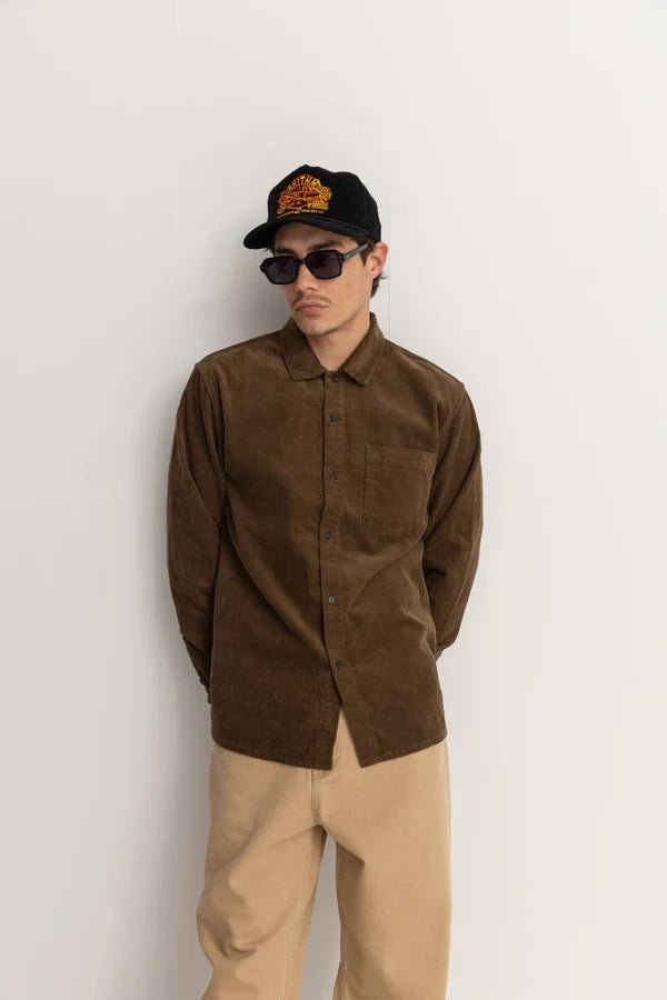 Corduroy LS Shirt - Rhythm0424 - PA03 - BAK - Bark - 2XL