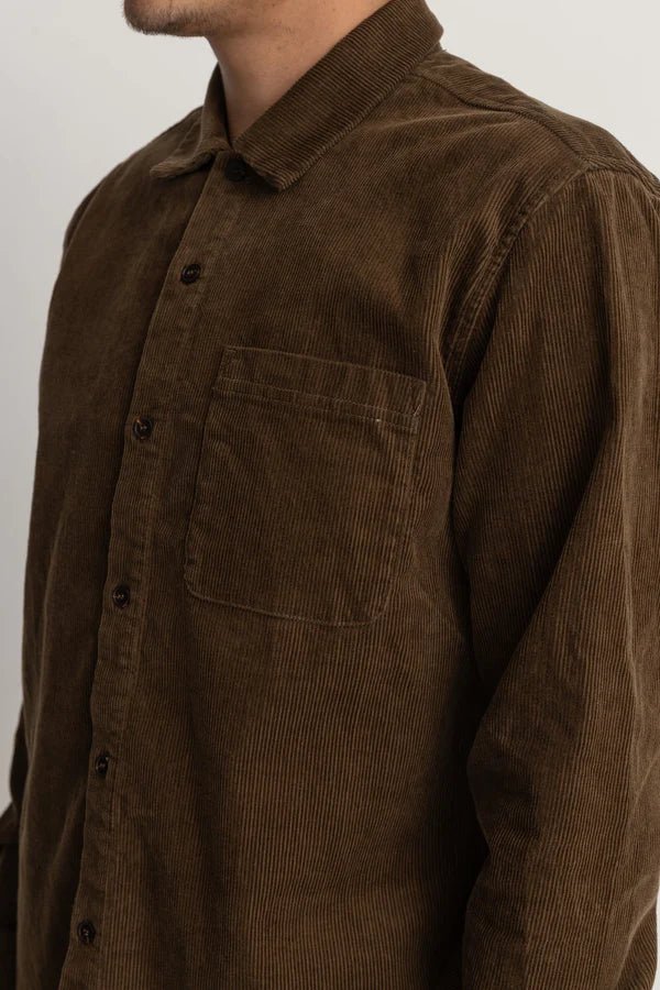 Corduroy LS Shirt - Rhythm0424 - PA03 - BAK - Bark - 2XL