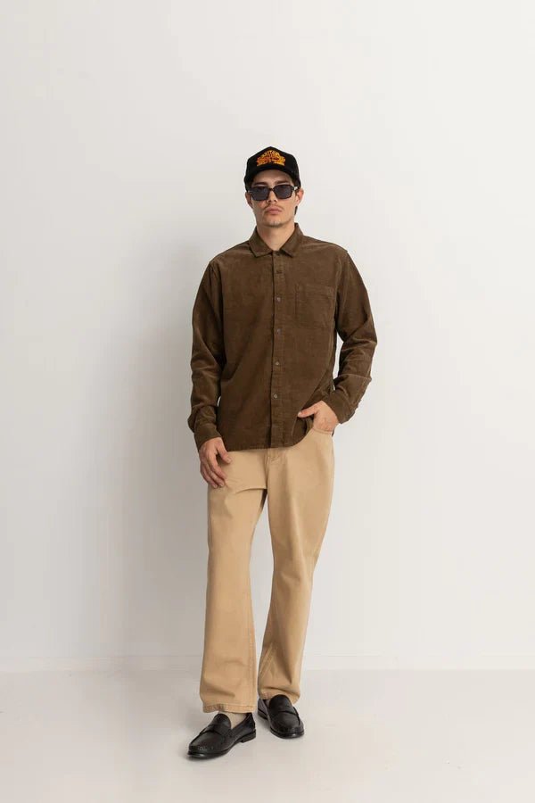 Corduroy LS Shirt - Rhythm0424 - PA03 - BAK - Bark - 2XL
