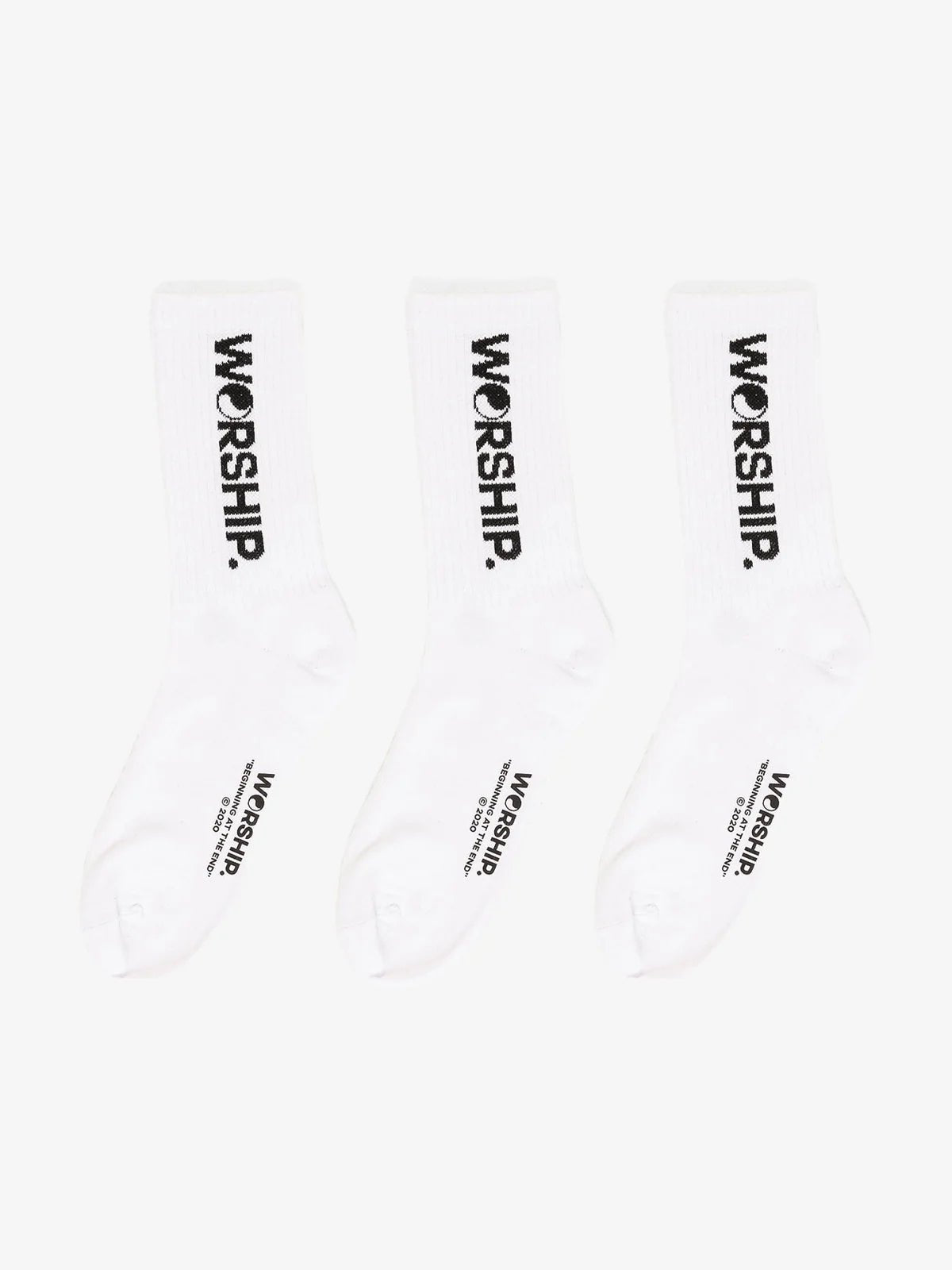 Core Socks 3 Pack - WorshipPS24-1008A-One Size-White