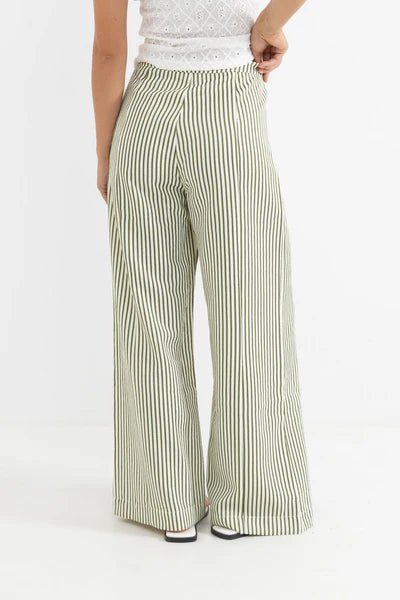 COVE STRIPE WIDE LEG PANT - Rhythm1025W - PA03 - ALO - ALOE - 10