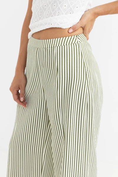 COVE STRIPE WIDE LEG PANT - Rhythm1025W - PA03 - ALO - ALOE - 10