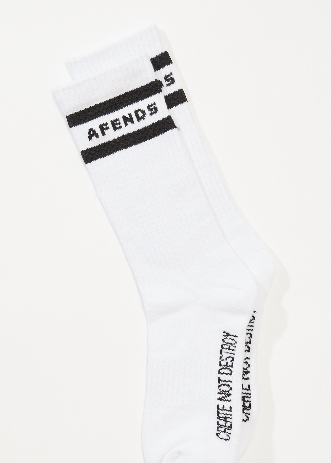 Create Not Destroy - Socks Two Pack - AfendsA230678 - BLACK / WHITE - OS