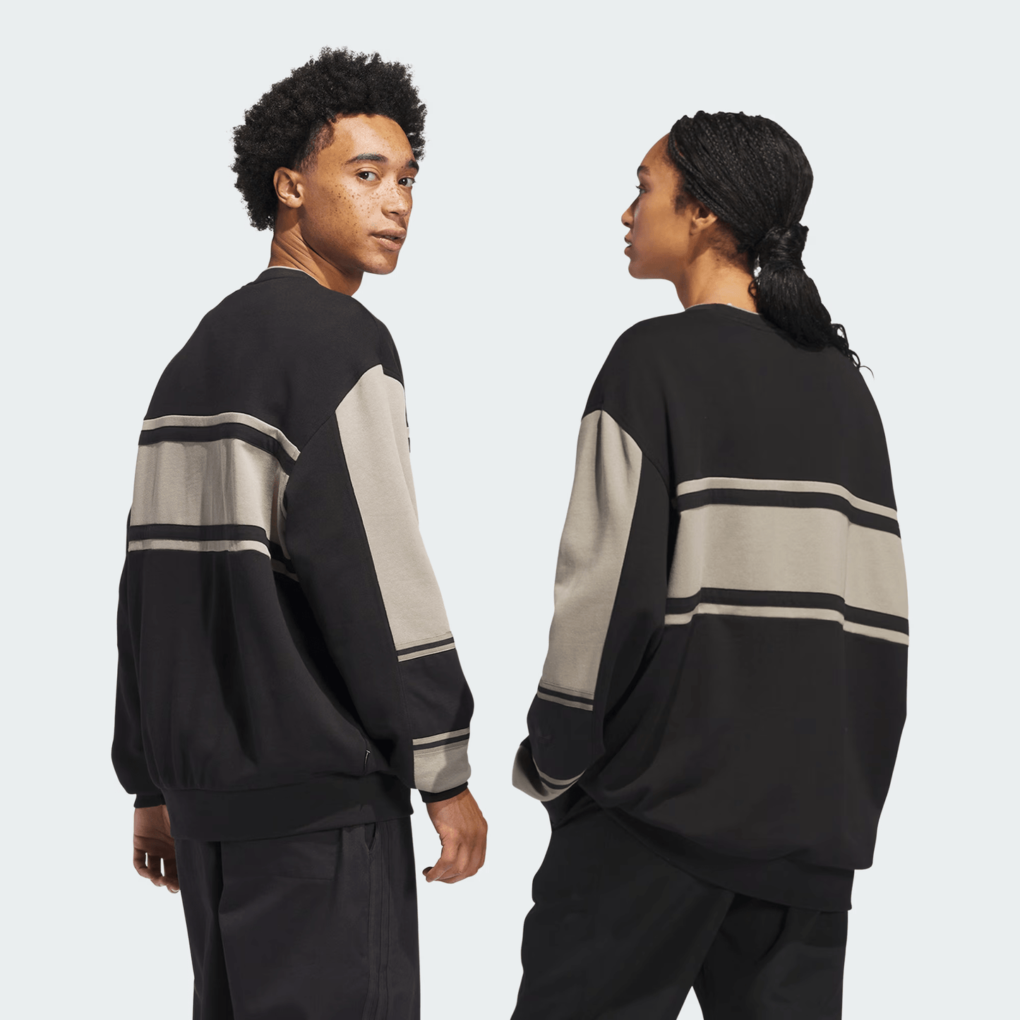 Crew Sweater - AdidasJC7605 - BLK/PUT - Black/Putbeige - L