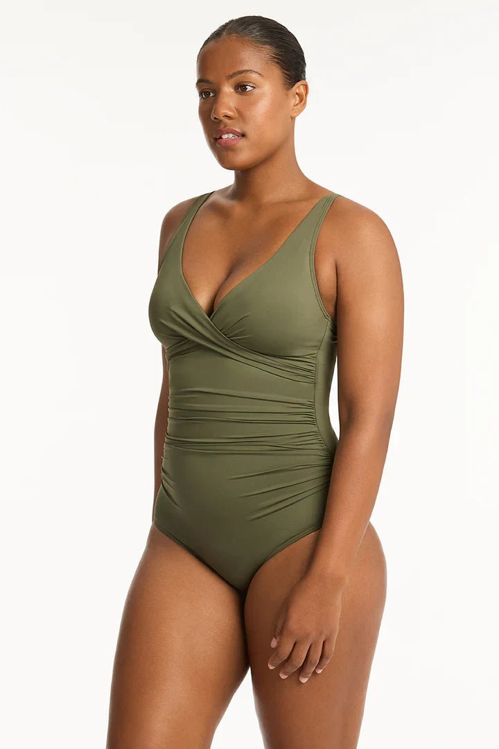 Cross Front Multi fit One Piece - Sea LevelSL1205ECO - KAH - Khaki - 10