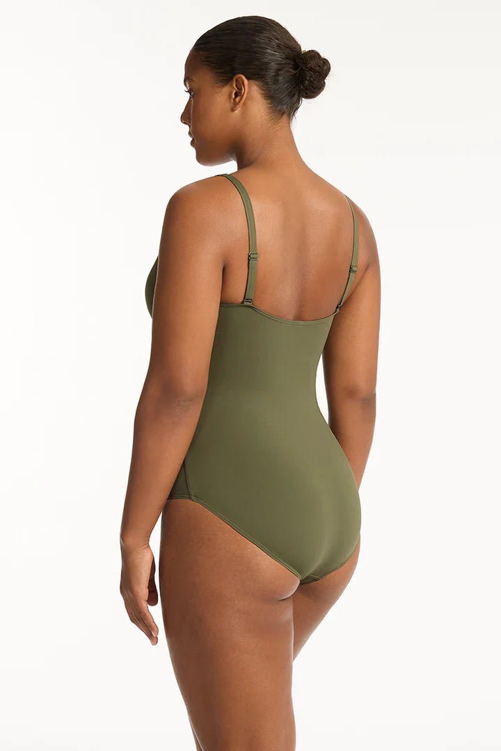Cross Front Multi fit One Piece - Sea LevelSL1205ECO - KAH - Khaki - 10