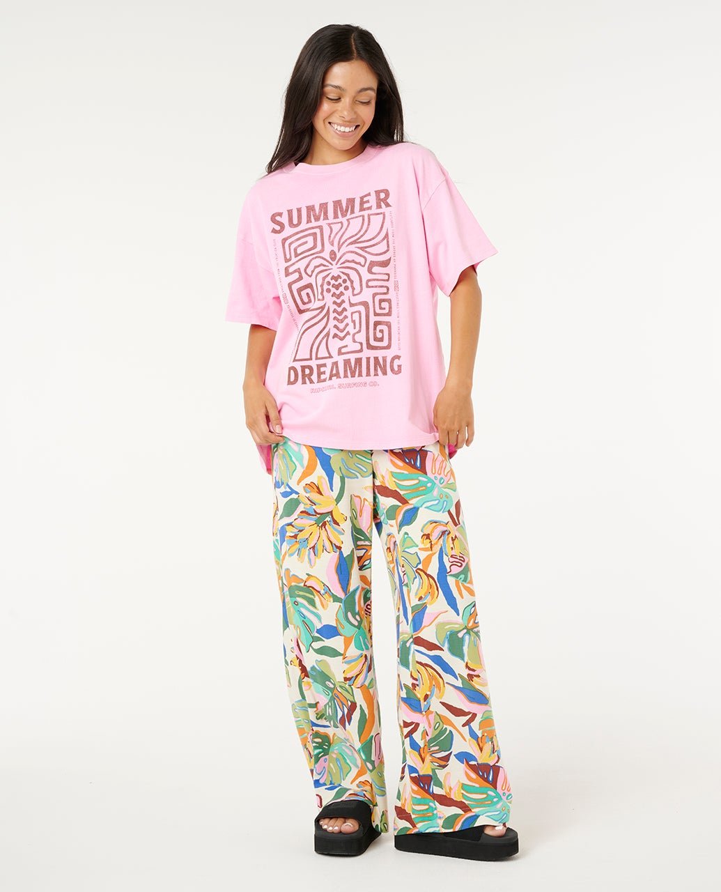 DREAMING HERITAGE TEE - Rip Curl0KIWTE-PASTEL PINK-2XS