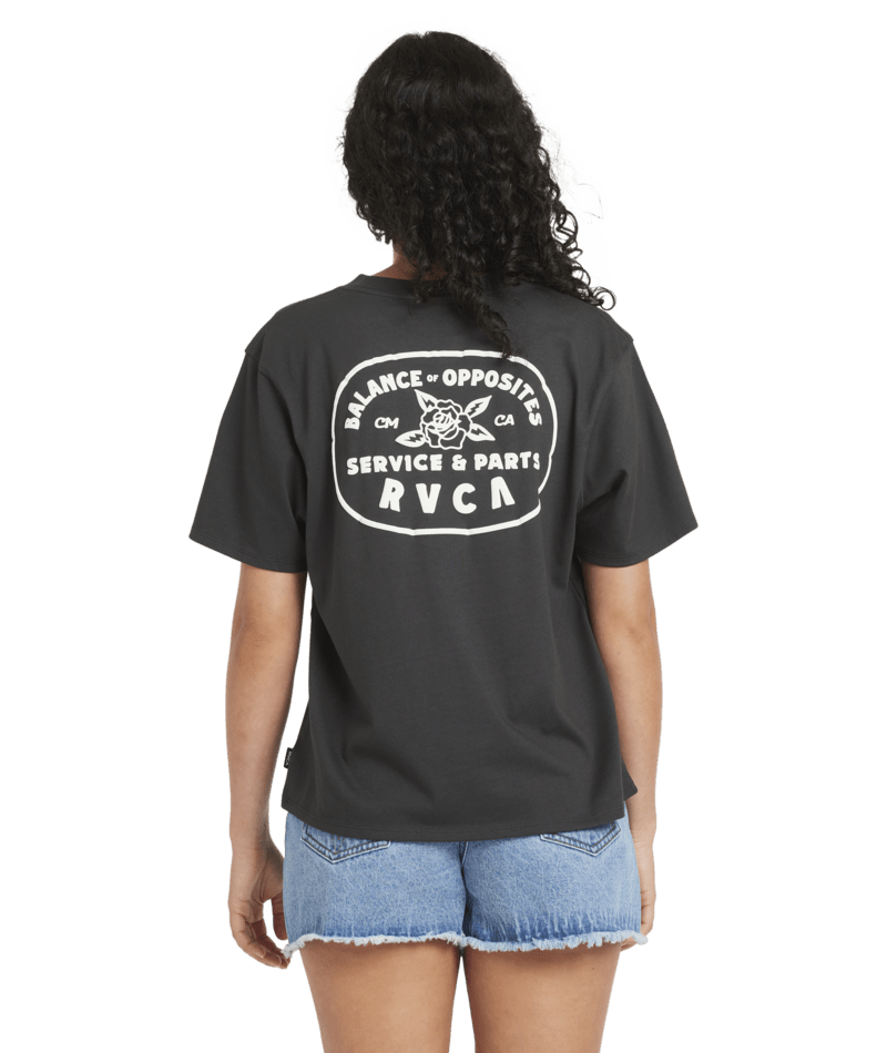 ELECTRIC ROSE EASY TEE - RVCAUVJZT00303 - BLACK WASH - XS/6