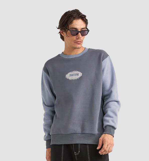 ELLIPSE SUN FLEECE CREW - Rhythm0125M - FL02 - BLUE - S