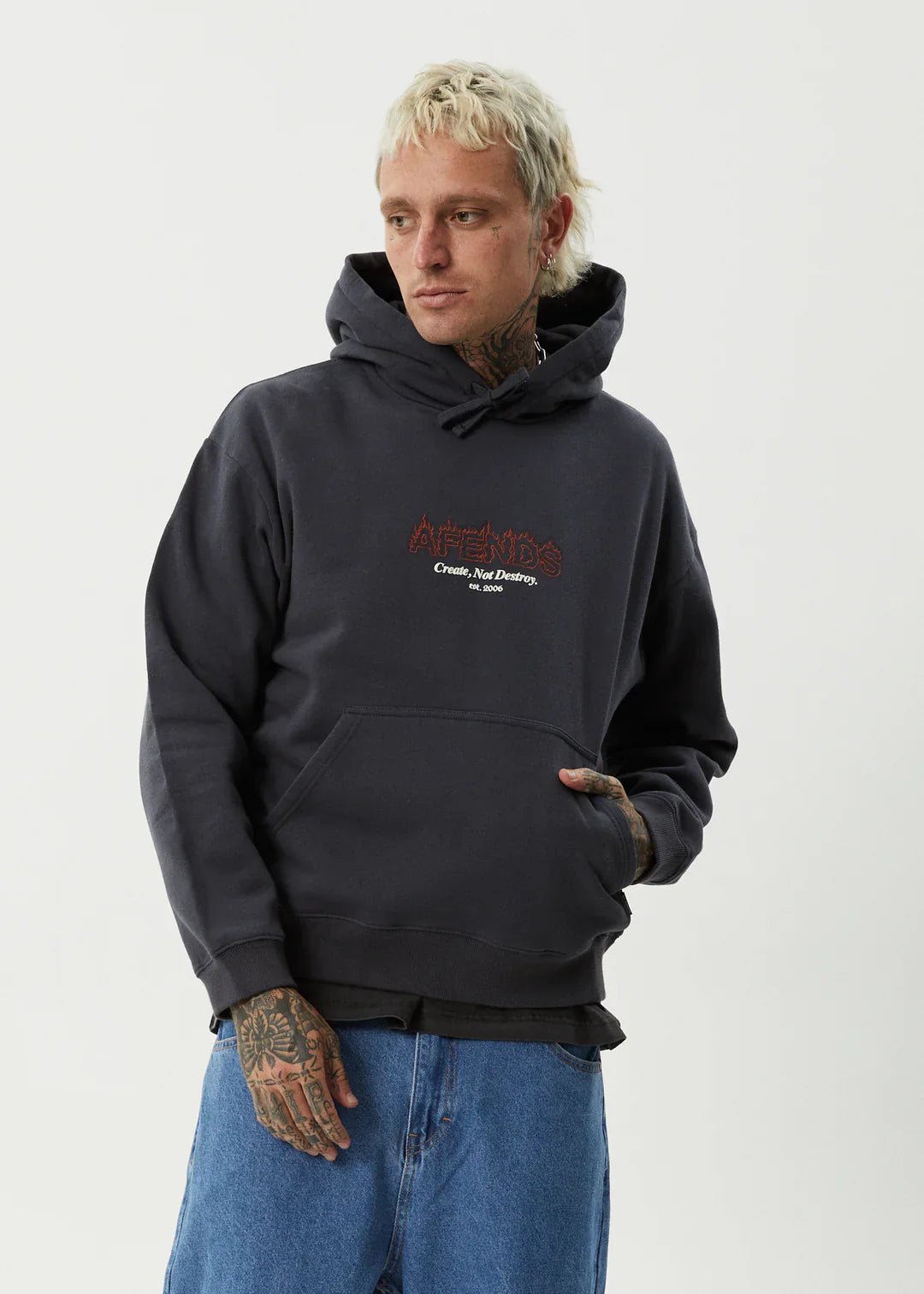 Ember Pull On Hood - AfendsM251509 - CHA - Charcoal - XS