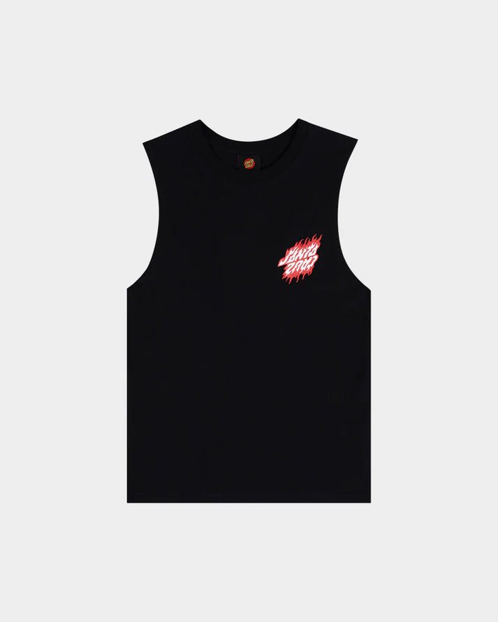 FLAMED DOT UPSIDE DOWN MUSCLE - Santa CruzSB225 - SV03 - BLACK - 8