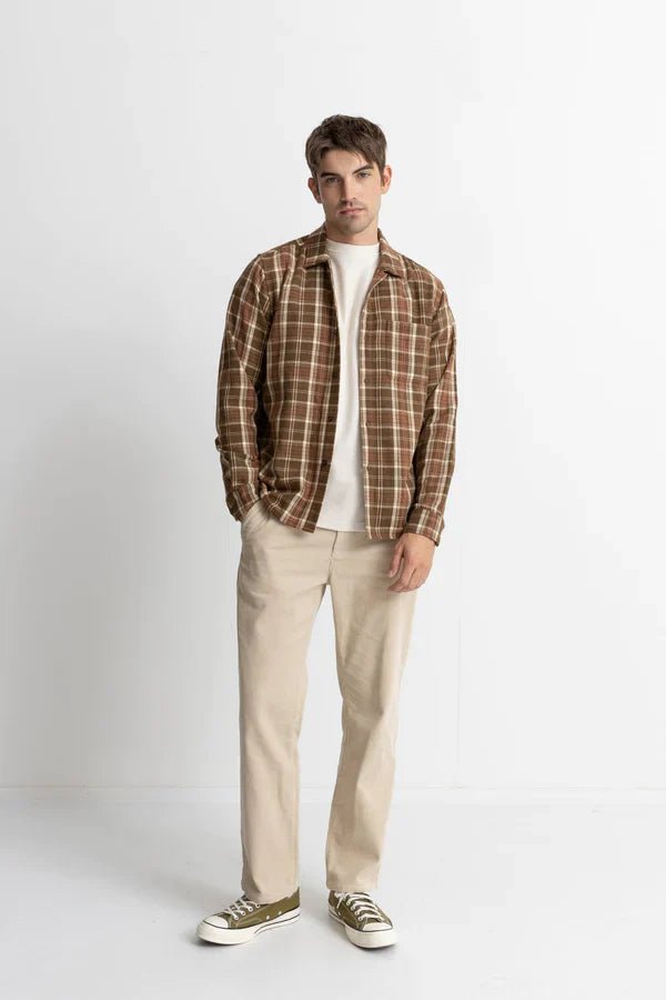 Flannel LS Shirt - Rhythm0124M - WT02 - CHO - Chocolate - 2XL