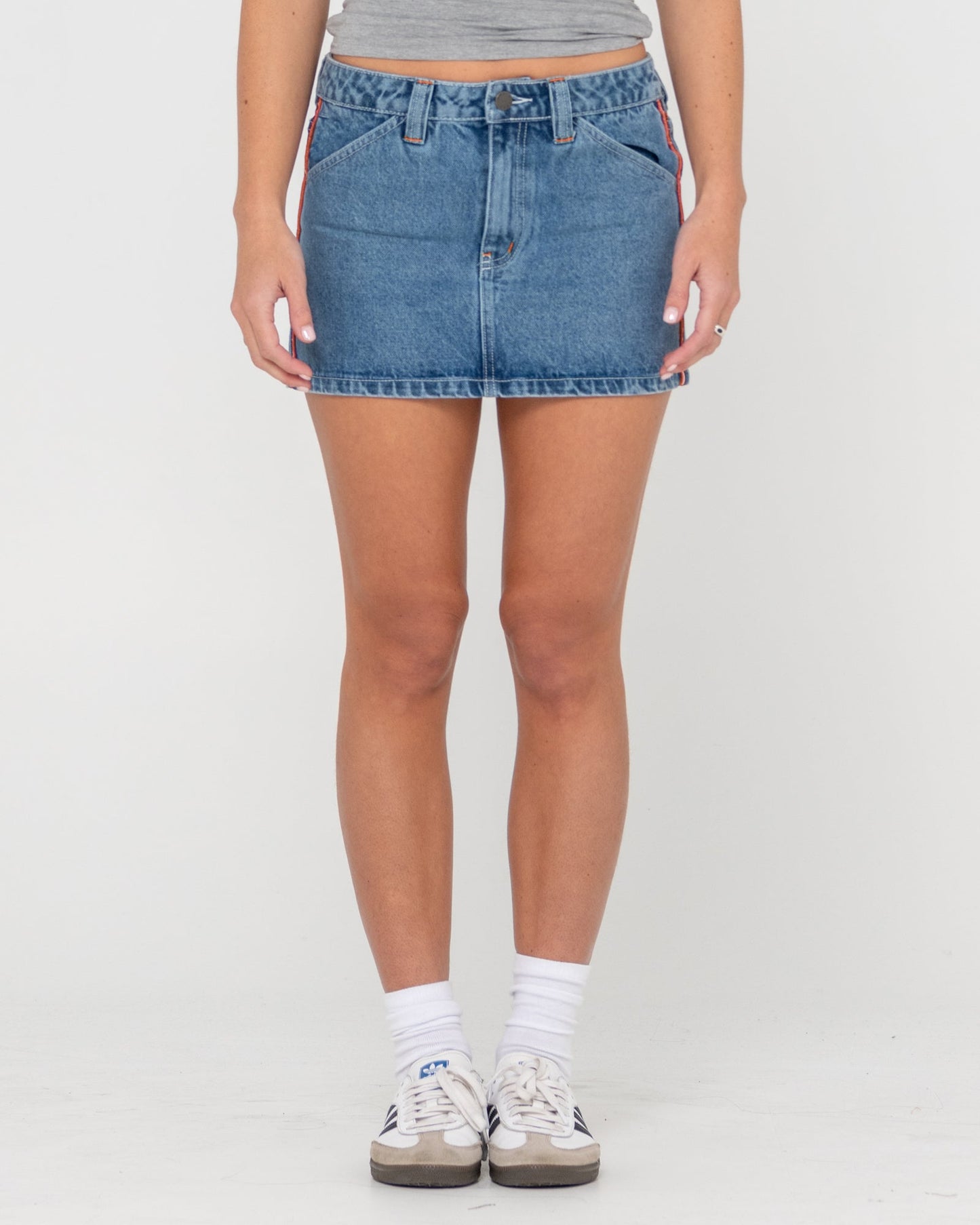 FLIP MOMMY LOW RISE MINI DENIM SKIRT - RustySKL0613 - BLASTED MIDDY BLUE / BLUE - 12