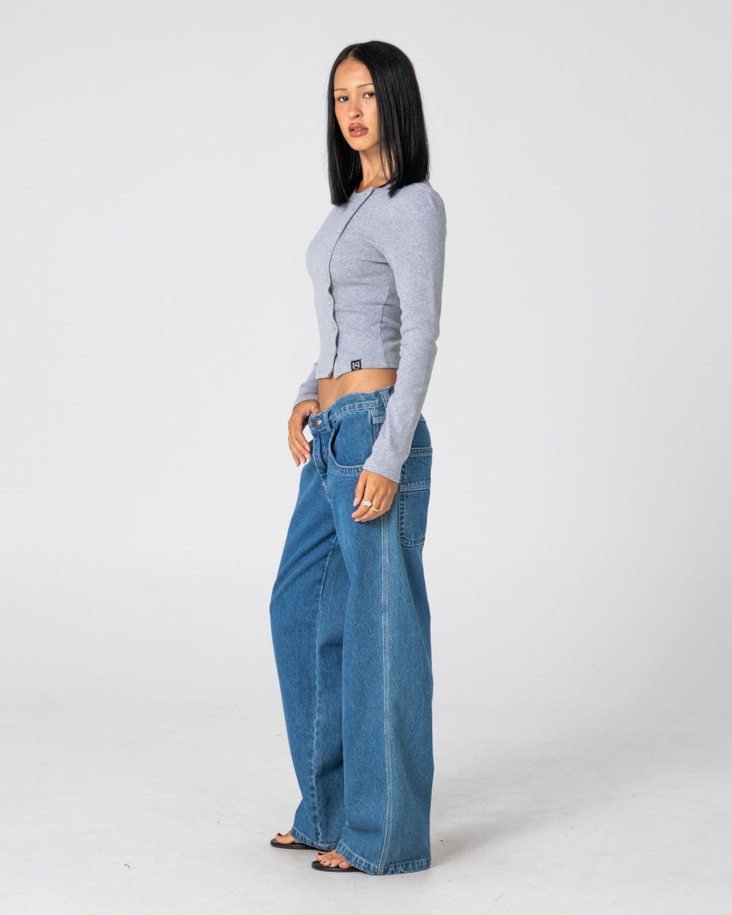 FLIP MOMMY LOW RISE TAPELESS DENIM JEAN - RustyPAL1437-AUTHENTIC BLUE-5