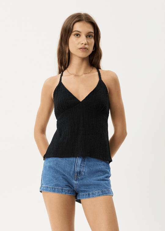 Focus - Hemp Seersucker Strappy Top