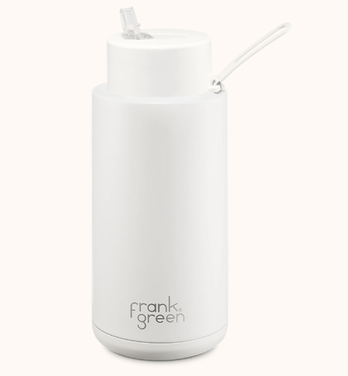 Frank Green 34oz Stainless Steel Ceramic Reusable Bottle With Straw Lid - Frank Green9CLR4S8 - Cloud - 1SZ