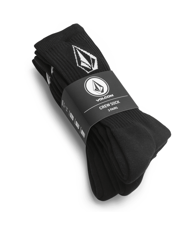FULL STONE SOCK 3PK - VolcomD6312610-BLACK-1SZ