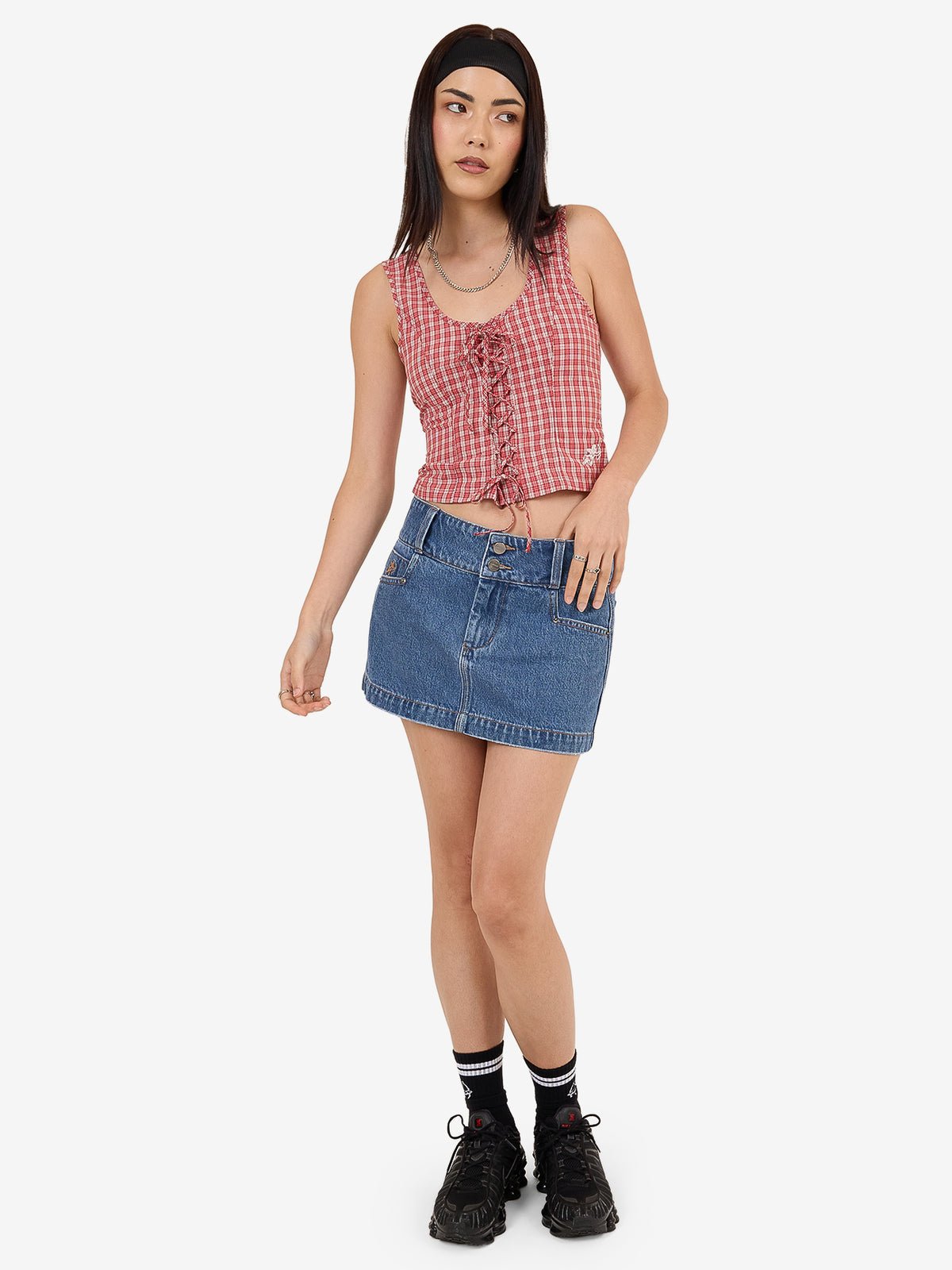 Glazed And Confused Micro Skirt - WorshipWPH25 - 308E - 6 - Sky High Blue