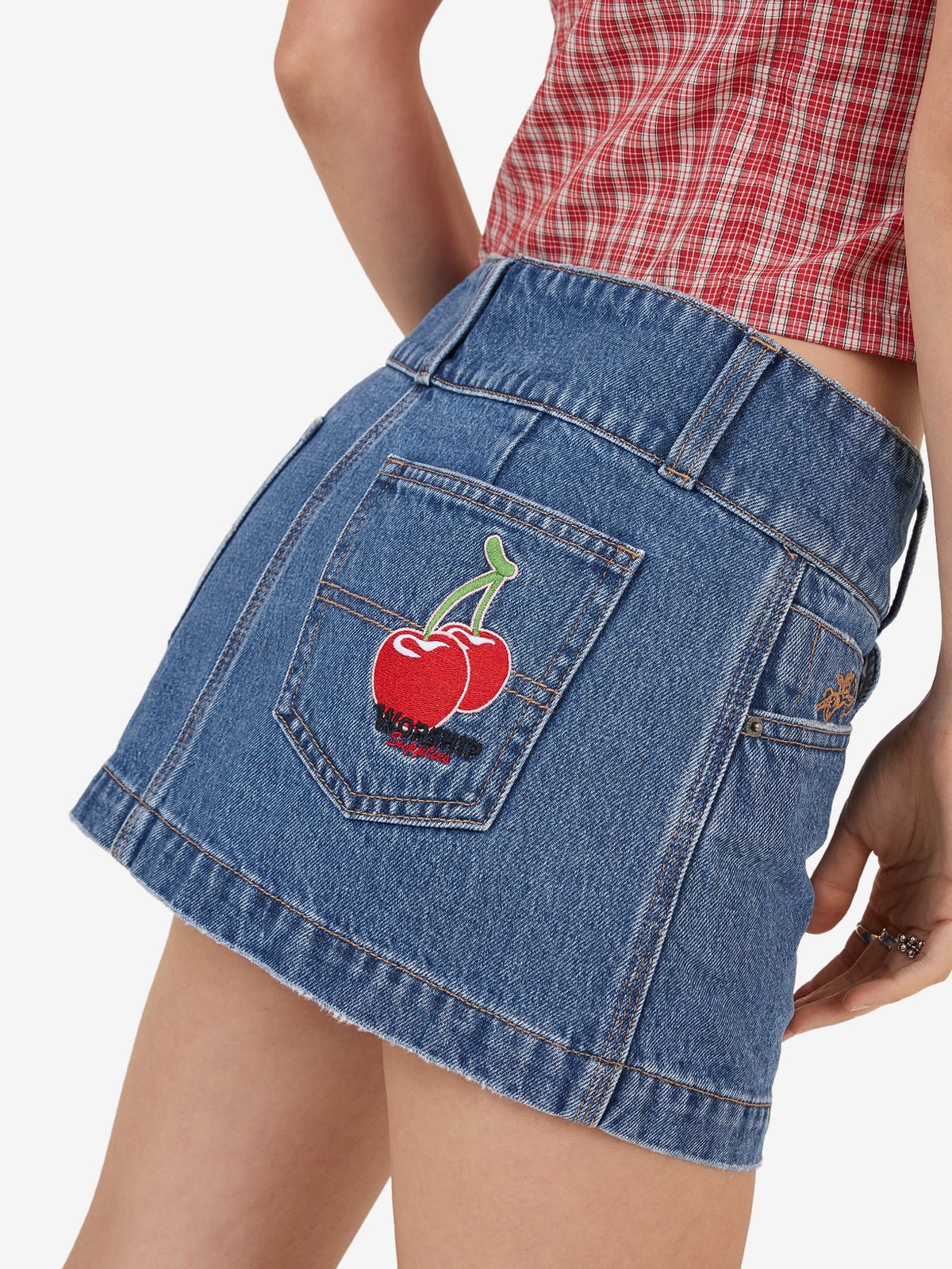 Glazed And Confused Micro Skirt - WorshipWPH25 - 308E - 6 - Sky High Blue