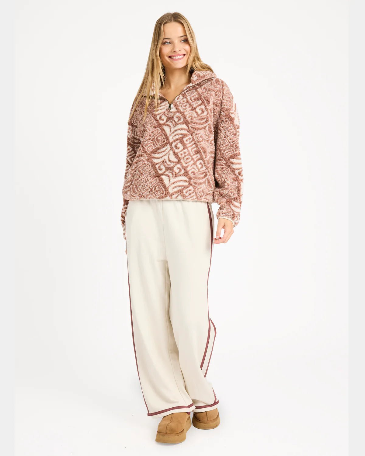 GO FOR IT HALF ZIP CREW - BillabongUBJFT00321-BROWNSTONE-XS/6
