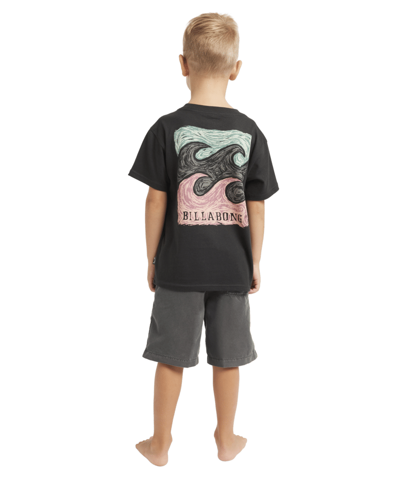 GROMS CRAYON WAVE SS - Billabong24Y35450 - WASHED BLACK - 0