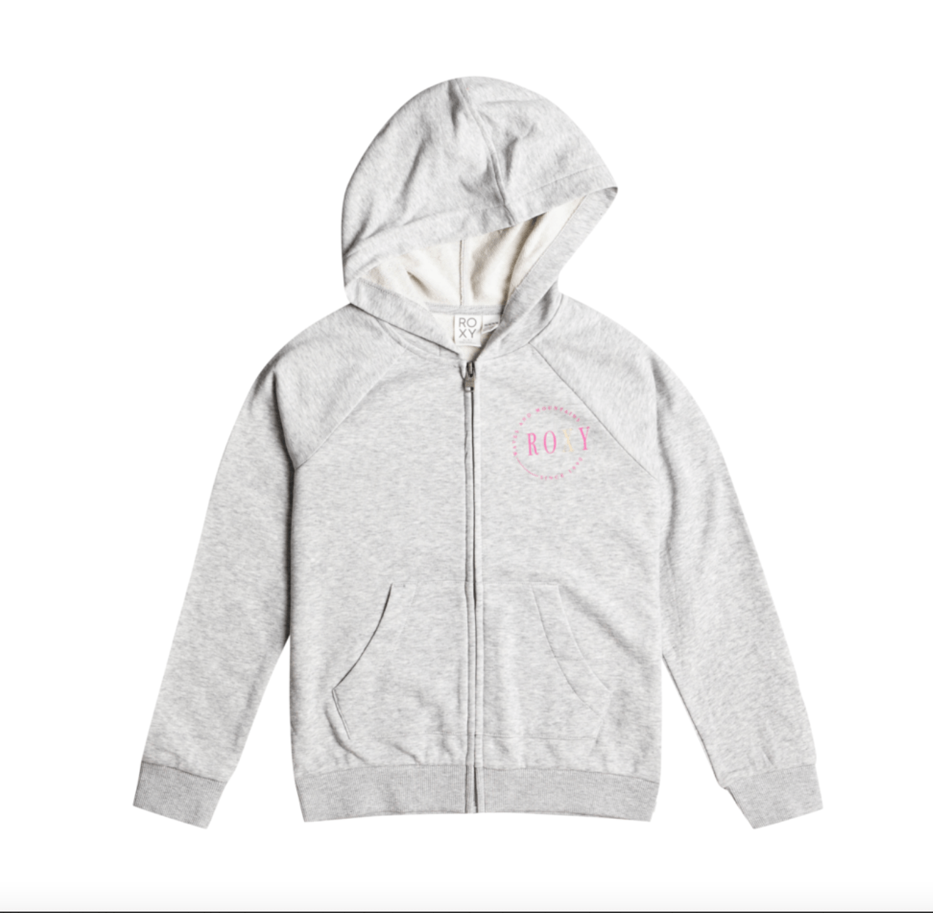 Happiness Forever Zipped A Fleece Girls - RoxyERGFT03717 - SRGH - Heritage Heather - 10