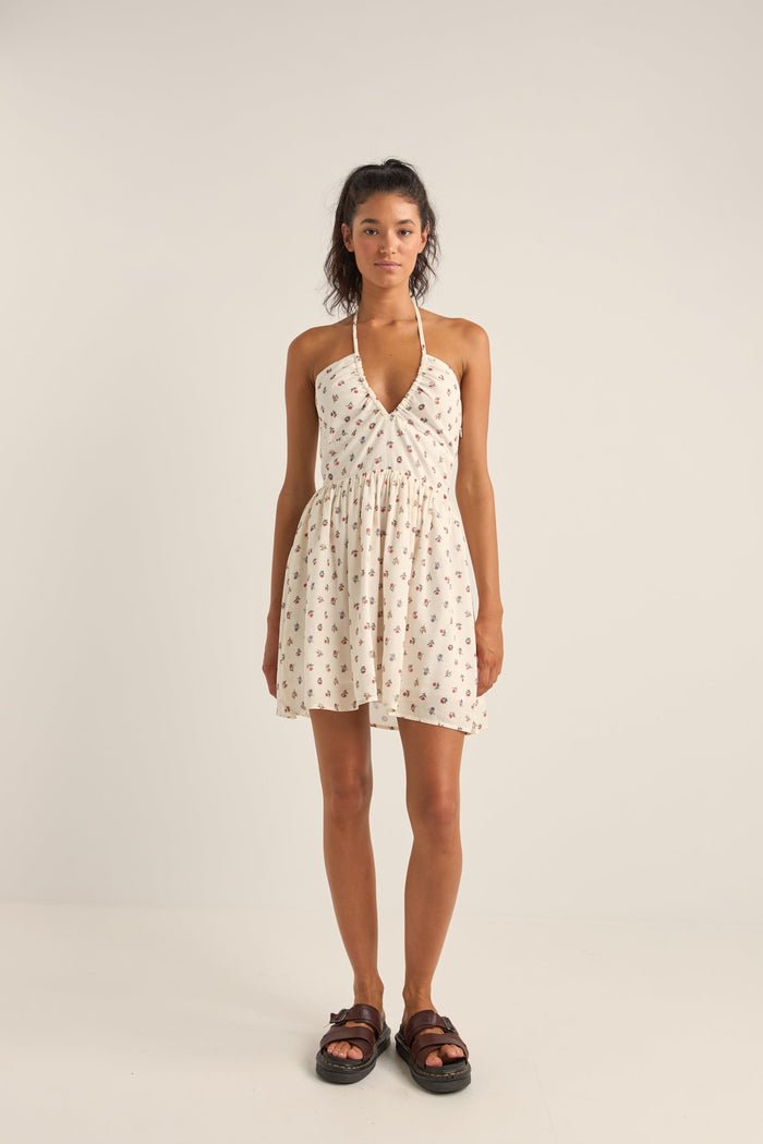 HARPER HALTER MINI DRESS - RhythmF1024W - DR06 - RED FLORAL - 6