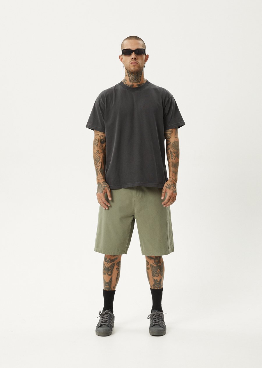 Harper - Recycled Canvas Carpenter Short 20 Inch - AfendsM230311 - Olive - 28
