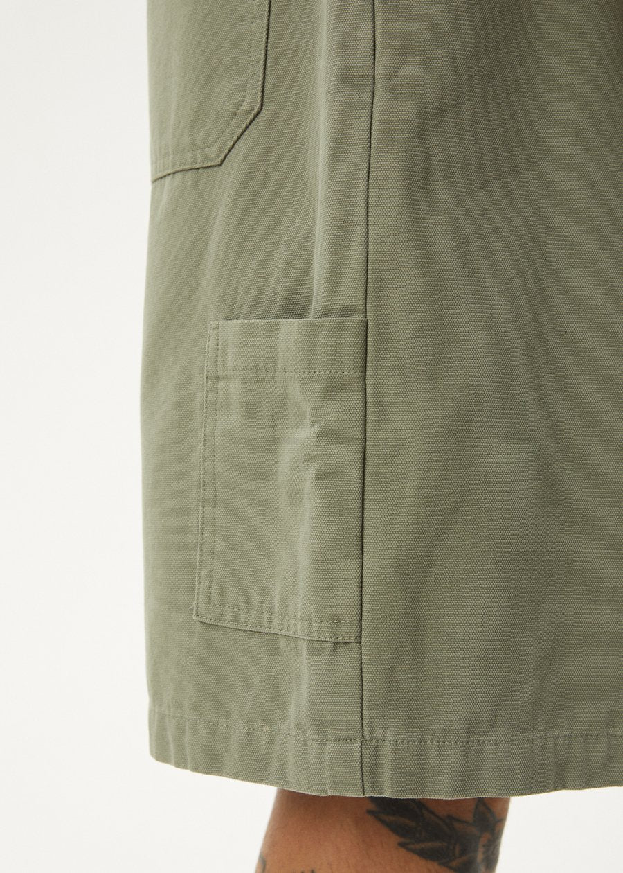Harper - Recycled Canvas Carpenter Short 20 Inch - AfendsM230311 - Olive - 28