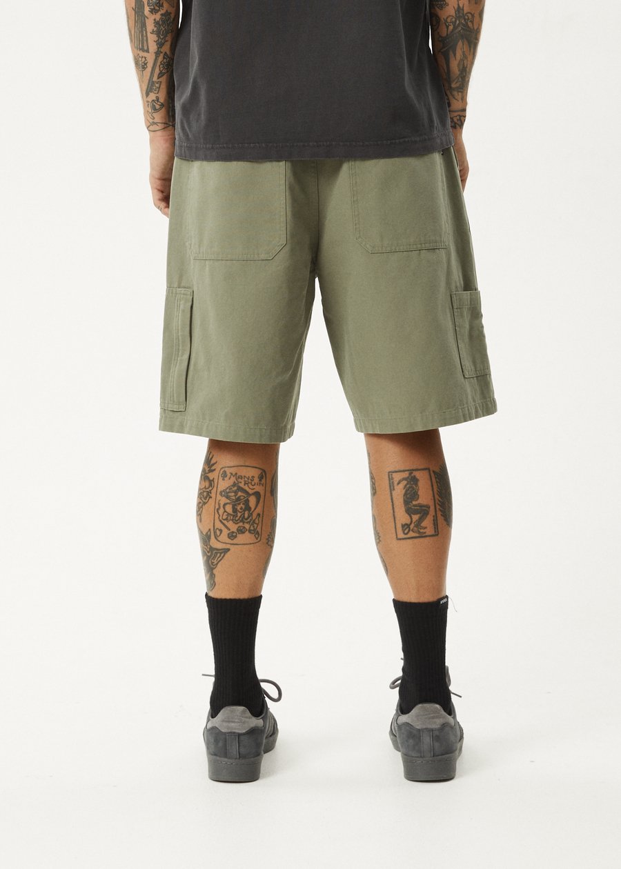 Harper - Recycled Canvas Carpenter Short 20 Inch - AfendsM230311 - Olive - 28