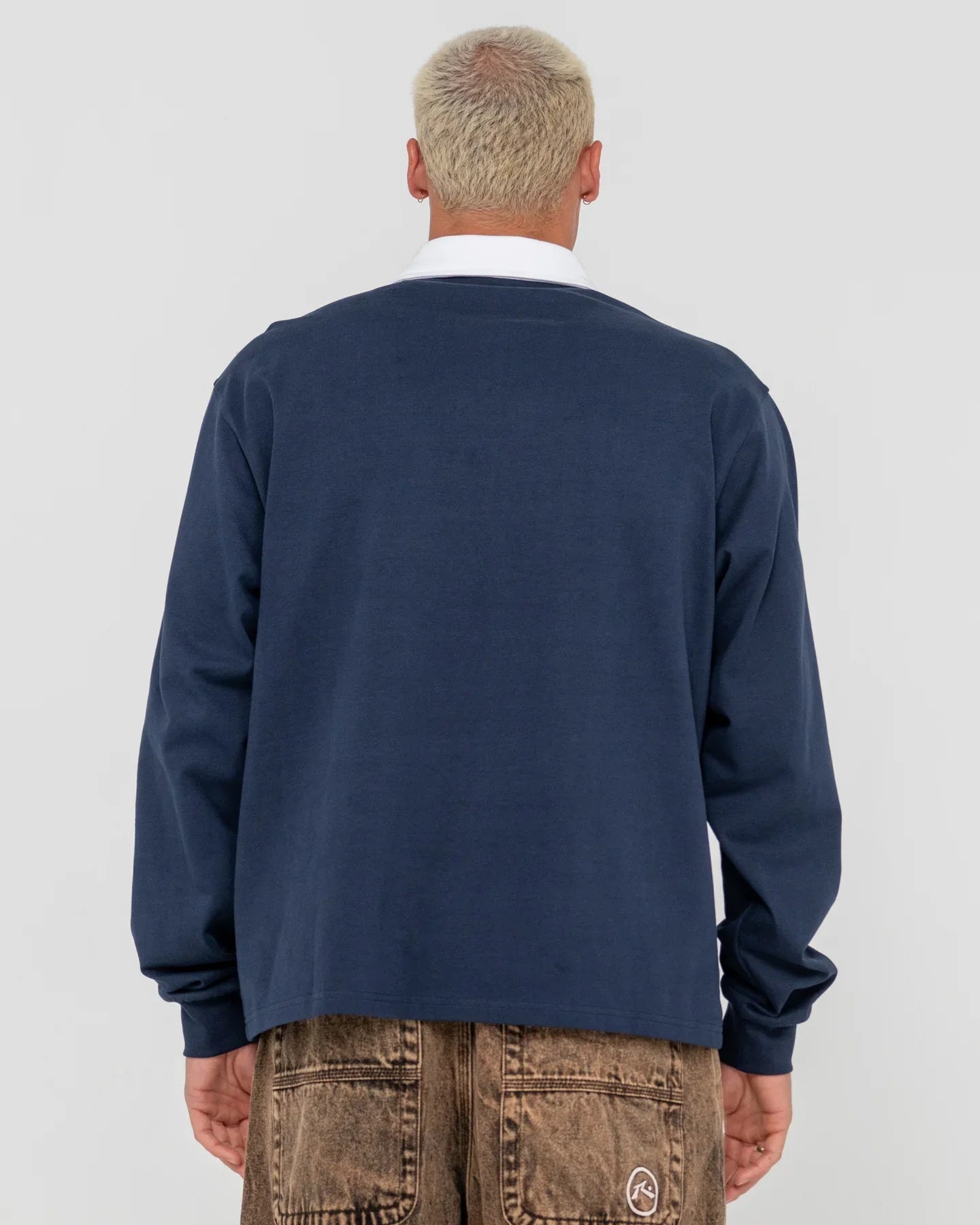 Harvard Long Sleeve Rugby - RustyMWM0398 - NVB - Navy Blue - L