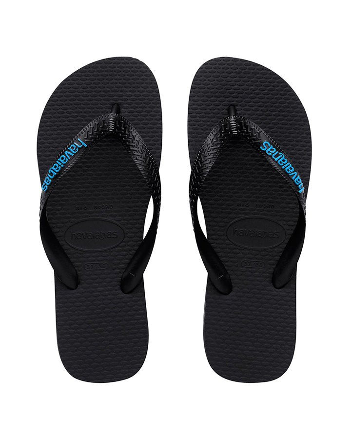 Havaianas Rubber Logo Black/Blue - HavaianasHRLL2689 - Black/Blue - 35to36