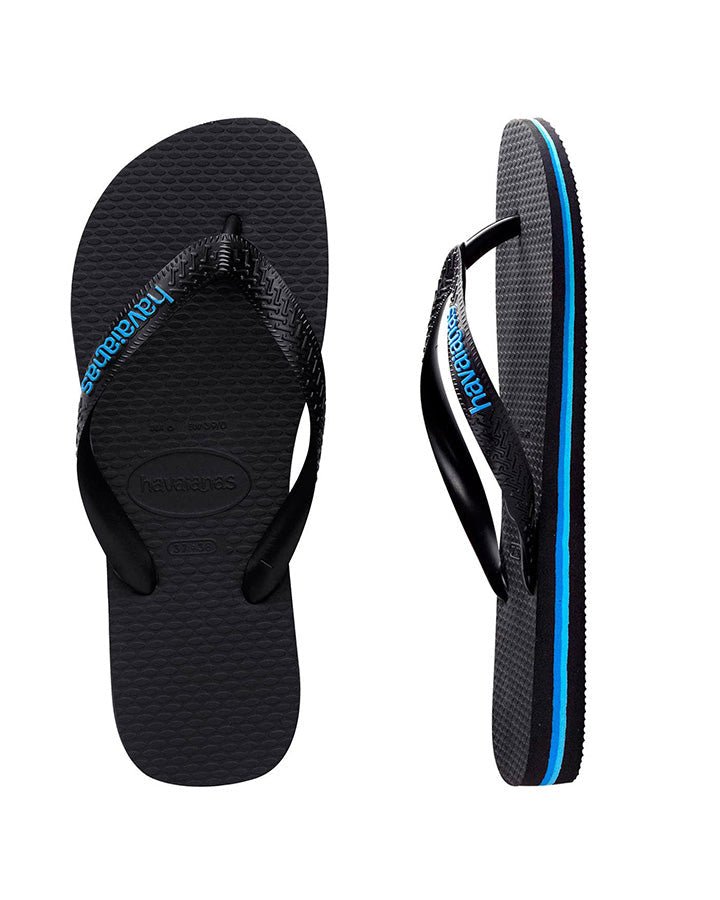 Havaianas Rubber Logo Black/Blue - HavaianasHRLL2689 - Black/Blue - 35to36