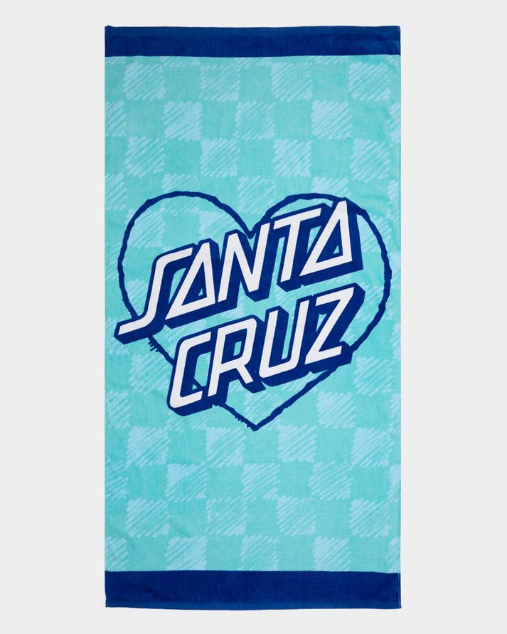 HEART DOT HOLLOW TOWEL - Santa CruzSU225 - TO03 - AQUA CHECK