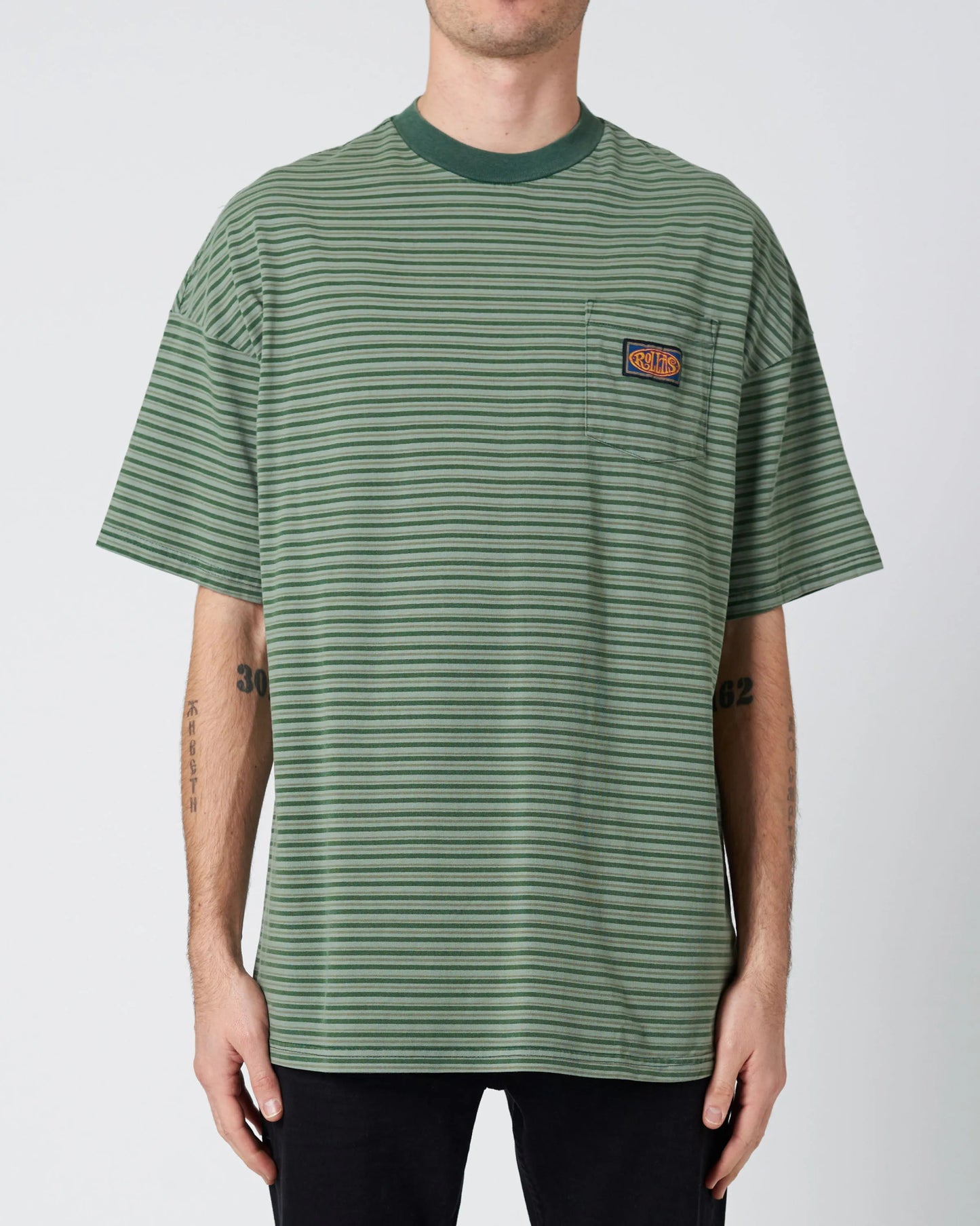 Heavy Stripe Tee - Three By One16882 - 1983 - MOSS - Moss - L