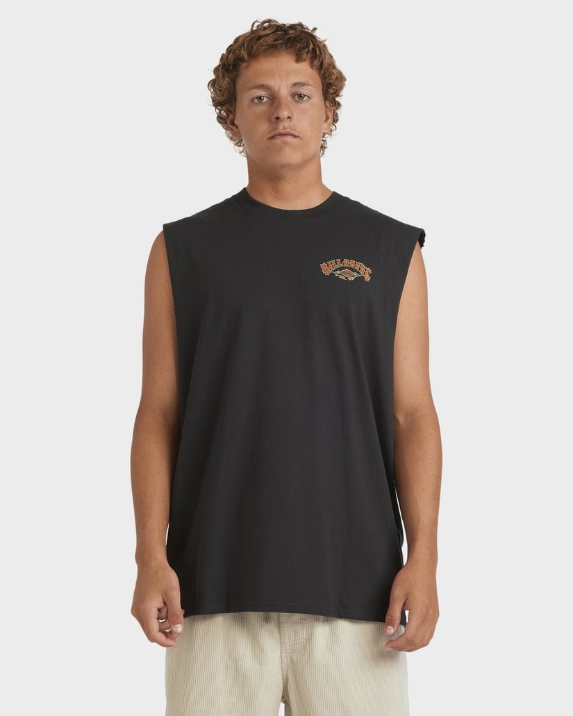 HERITAGE ARCH MUSCLE - Billabong24A373574 - Washed Black - XXL