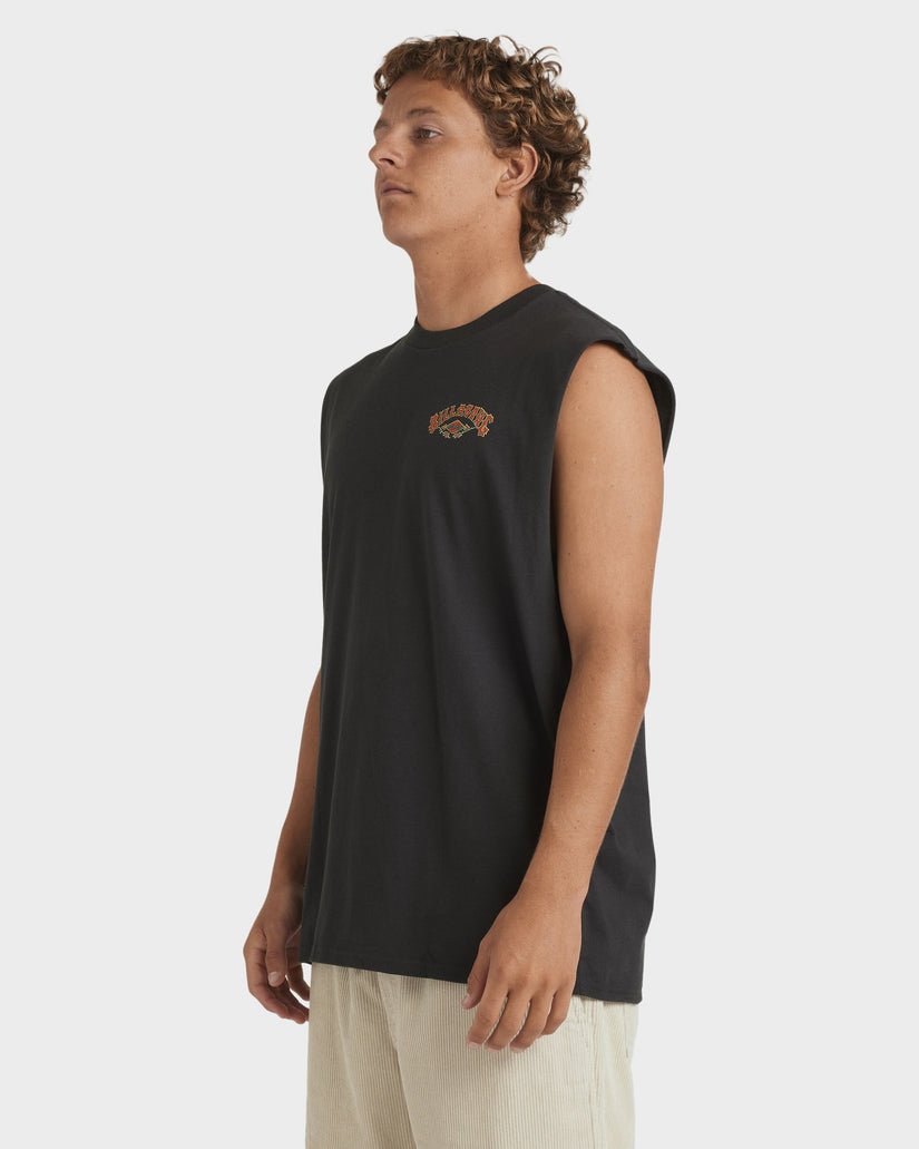 HERITAGE ARCH MUSCLE - Billabong24A373574 - Washed Black - XXL