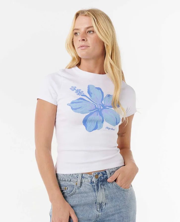 HIBISCUS FITTED TEE - Rip Curl0J9WTE - WHITE - 2XS