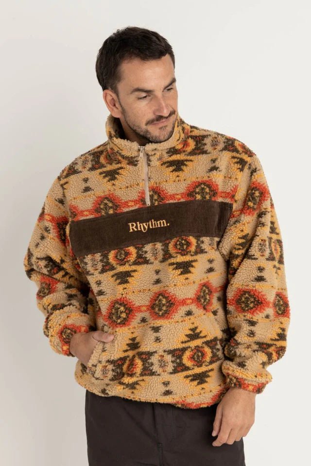HIGH NOON QUARTER ZIP - RhythmCD24M-FL07-TAN-L