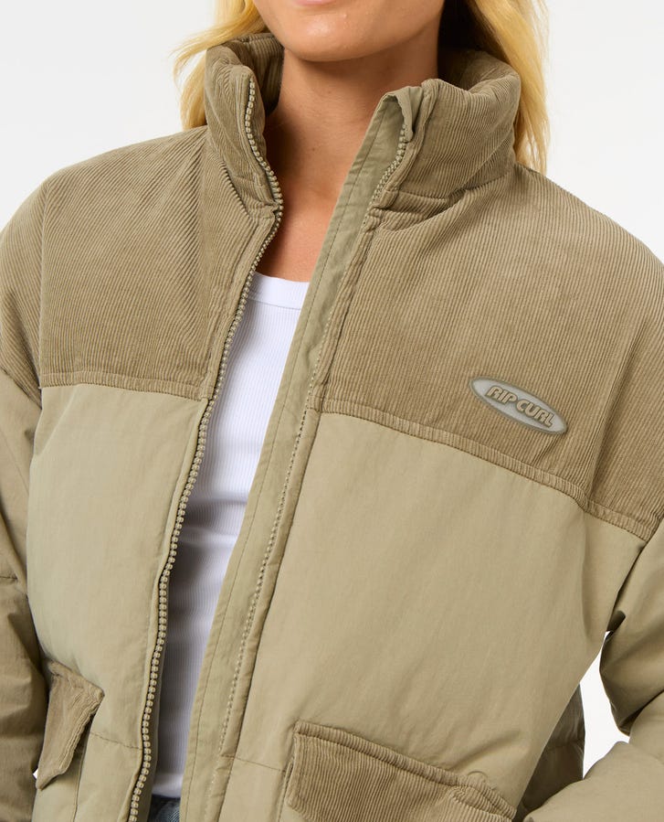 HIGH TIDE MIXED CORD PUFFER - Rip Curl02DWJA - SAGE - XS