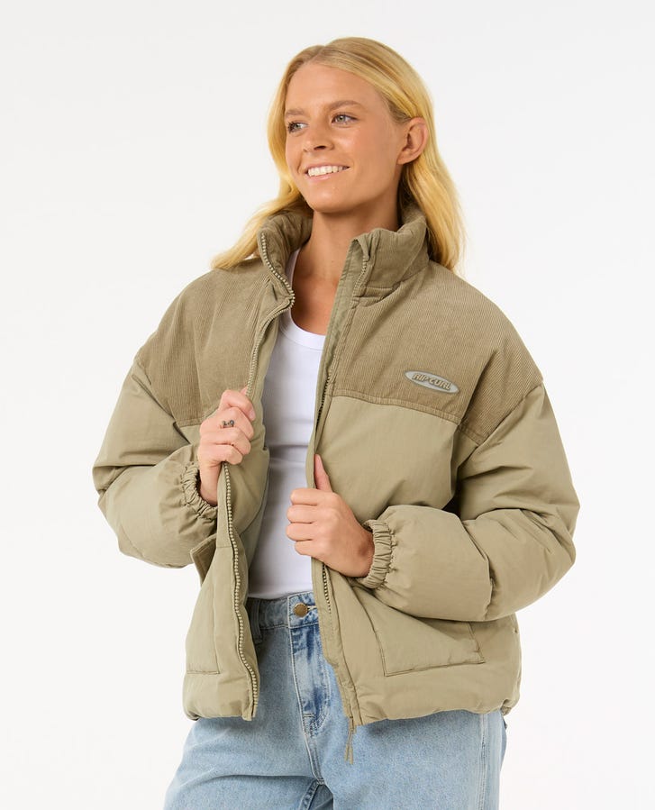 HIGH TIDE MIXED CORD PUFFER - Rip Curl02DWJA - SAGE - XS