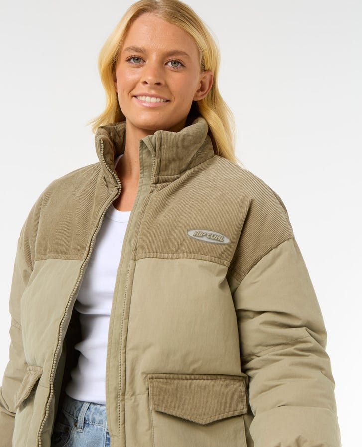 HIGH TIDE MIXED CORD PUFFER - Rip Curl02DWJA - SAGE - XS