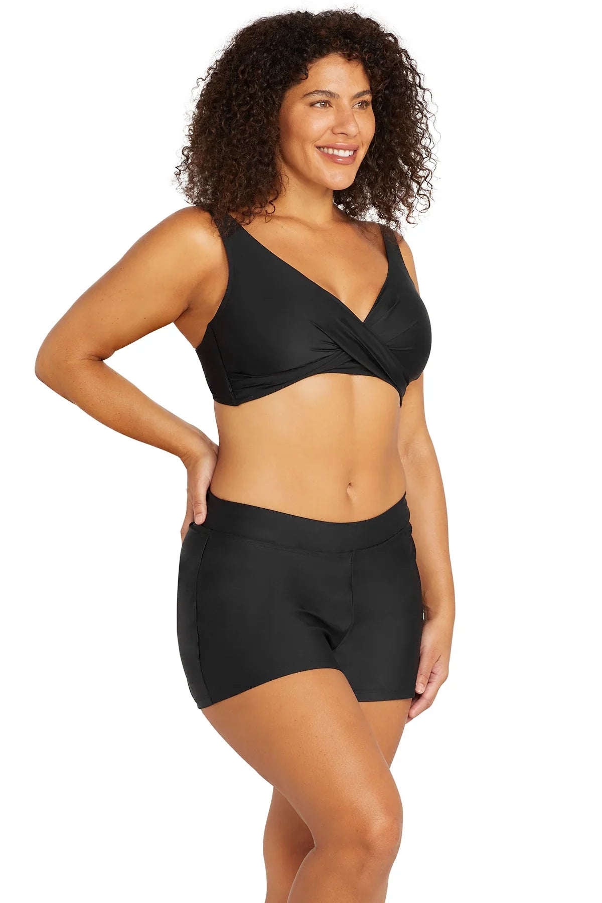 Hues Delacroix Swim Short - Artesandsat4708p - blk - Black - 14