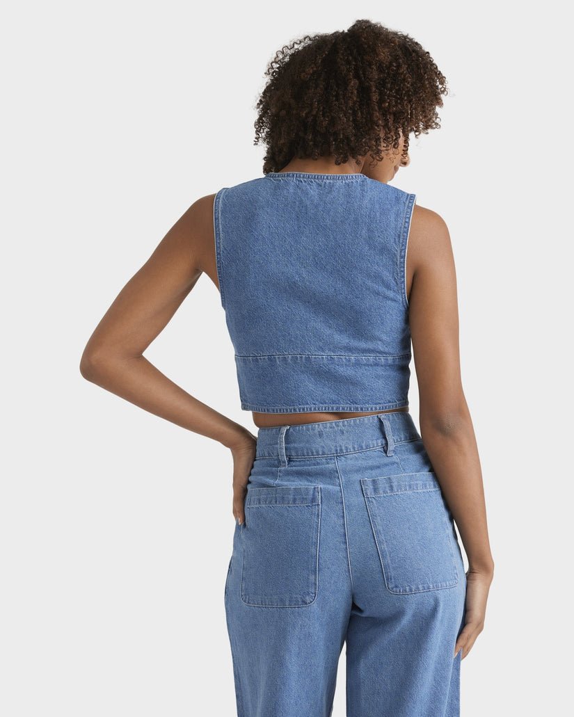 INDIGO SKIES TOP - Billabong24B043502 - Salt Washed - S/8